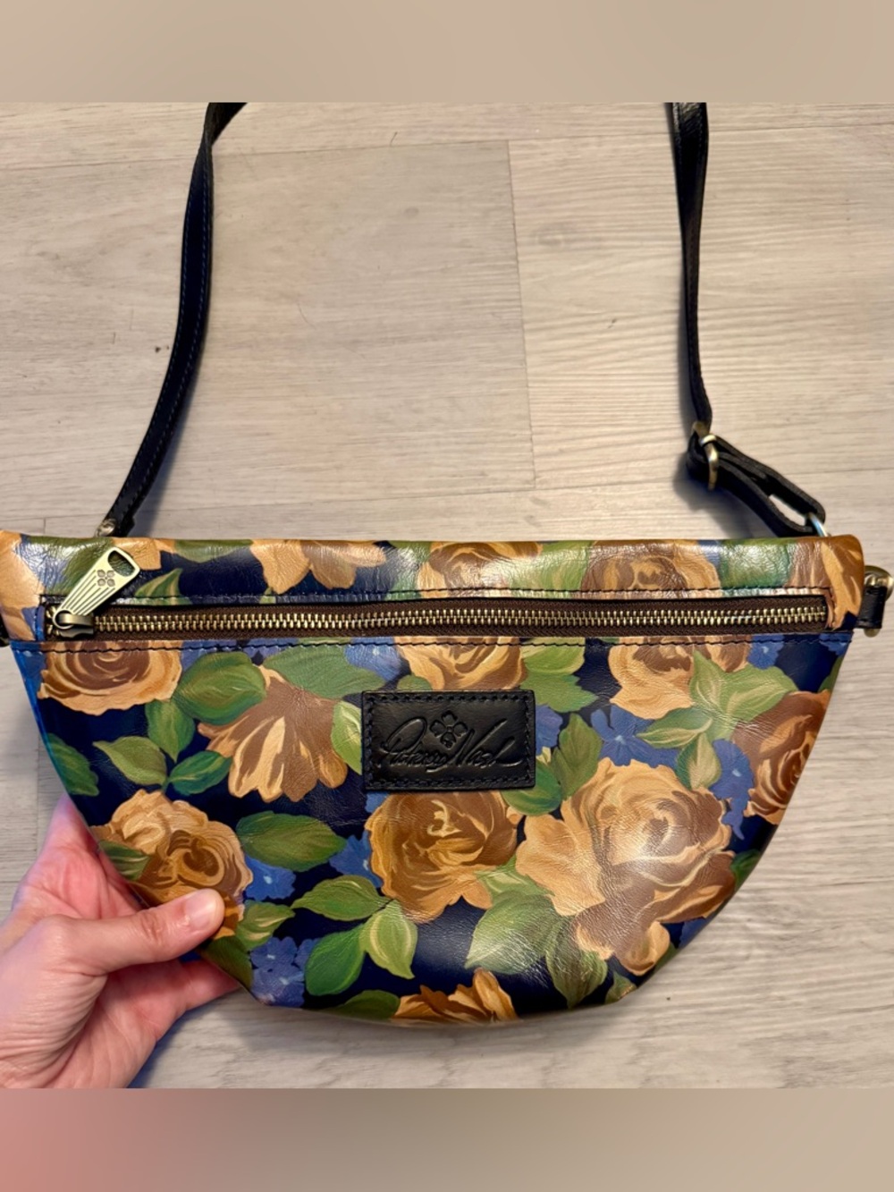 Patricia Nash Tinchi 10th Anniversary Leather Floral Purse Shoulder Crossbody